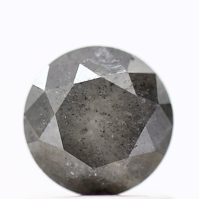 0.87 Carat Fancy Gray Salt And Pepper Round Shape Natural Loose Diamond